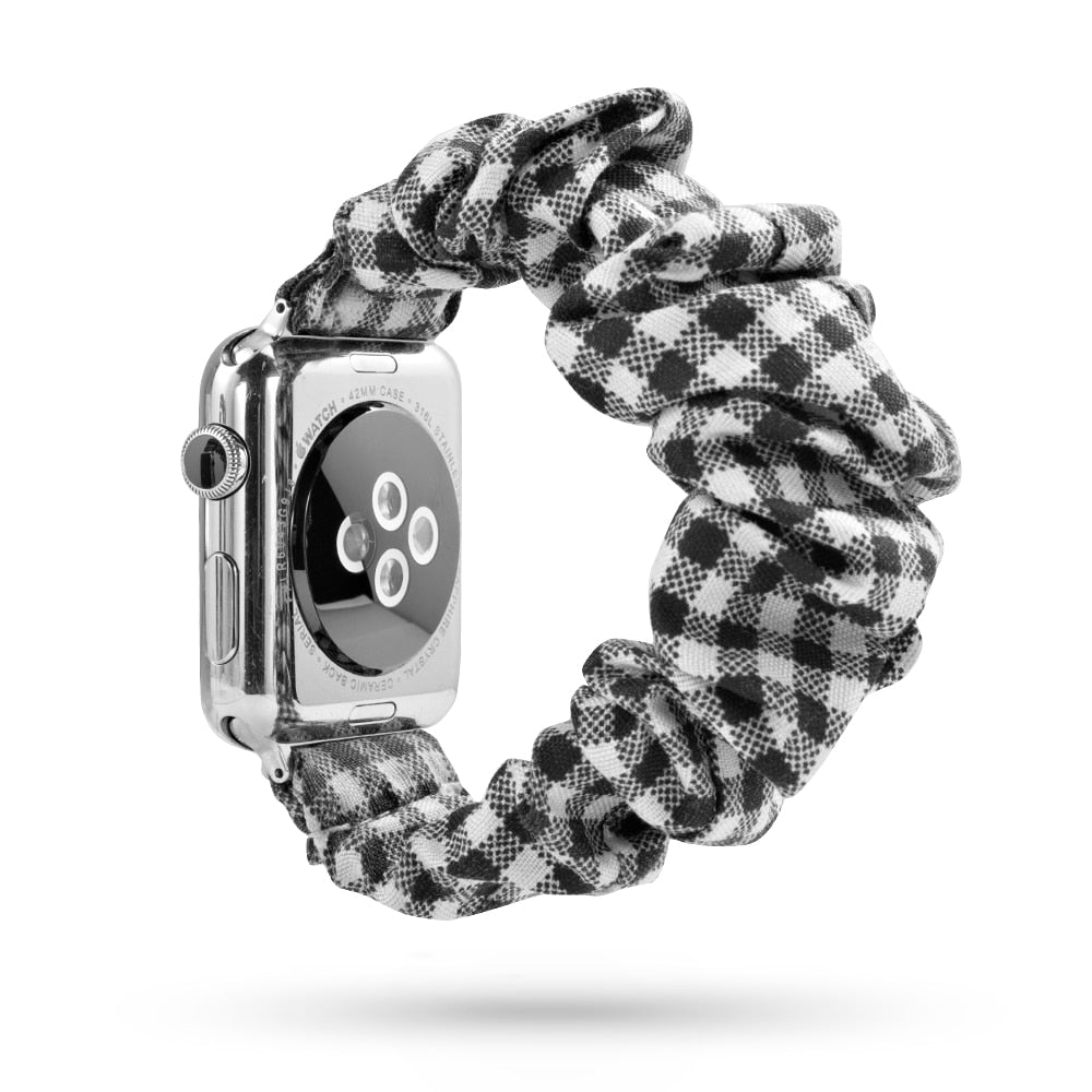 Scrunchie Elastic Band for Apple Watch 7 6 5 4 3 38 bands 40mm 42mm 44mm sport strap Bracelet for iwatch wrist series 7 45 41 mm