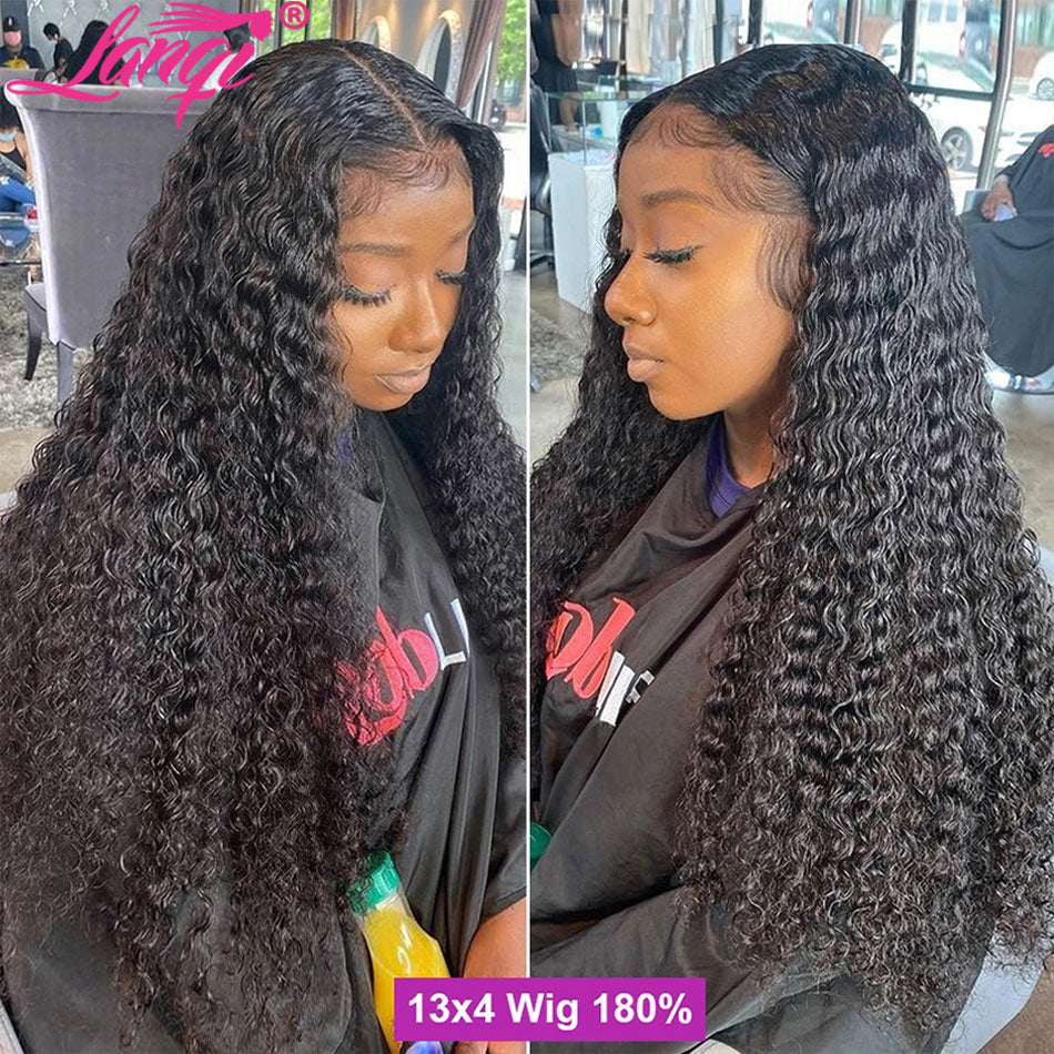 13x4 Lace Frontal Wig 30 Inch Kinky Curly Lace Front Wig Closure Wig Brazilian Curly Lace Front Human Hair Wigs For Women