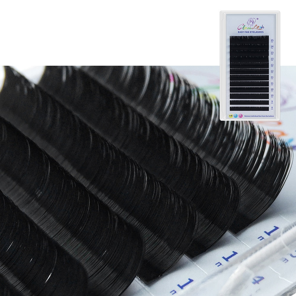 GLAMLASH Colored Easy fan Lashes Eyelash Extension mink eyelashes soft russian volume Fake Lashes color natural colored lashes