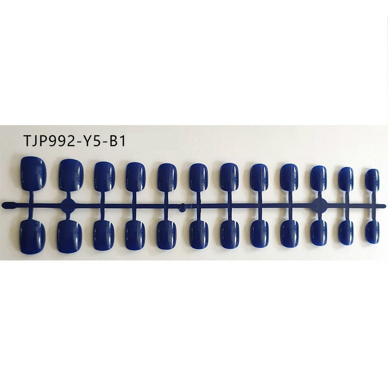 Matte False Nail Tips Solid Color Matte Super Long Coffin False Nail Ballet Press on Nails Tips for Artificial Fingernails