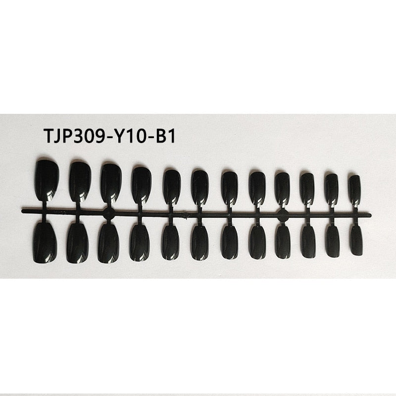 Matte False Nail Tips Solid Color Matte Super Long Coffin False Nail Ballet Press on Nails Tips for Artificial Fingernails