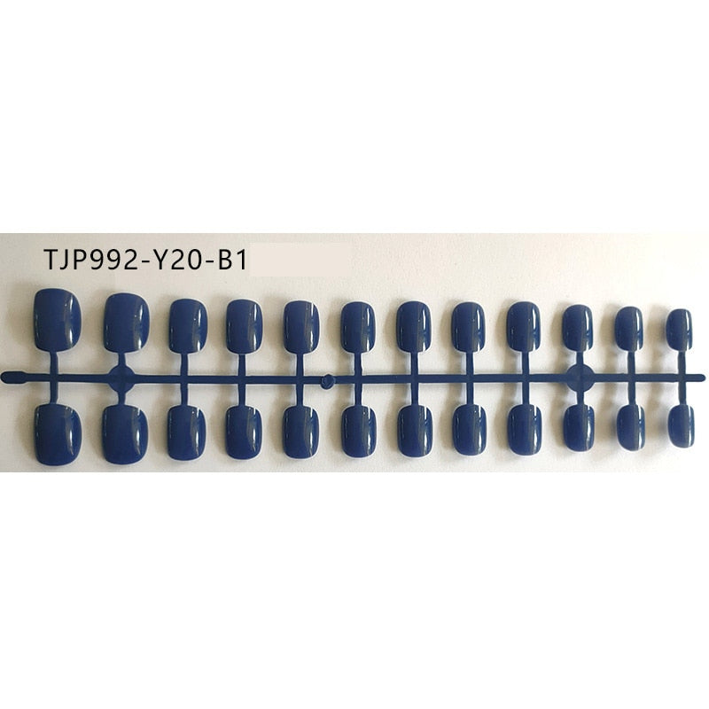 Matte False Nail Tips Solid Color Matte Super Long Coffin False Nail Ballet Press on Nails Tips for Artificial Fingernails