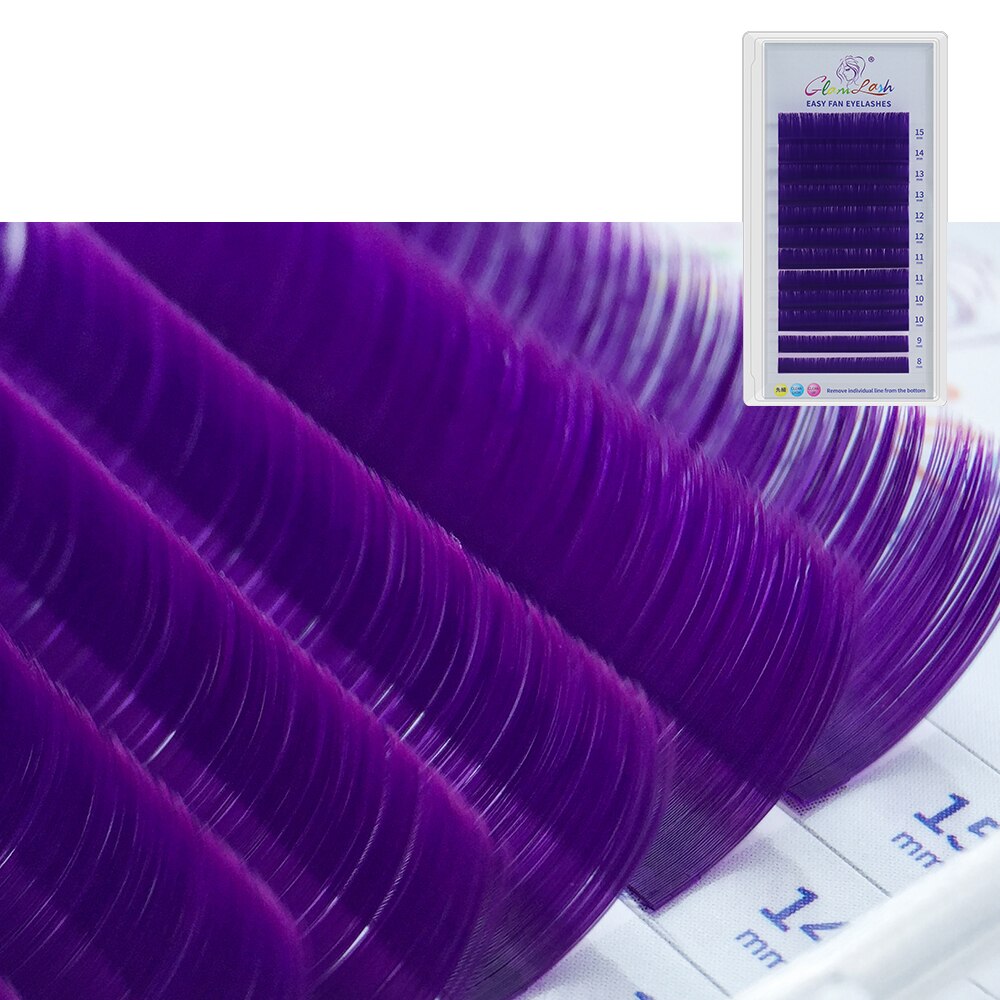 GLAMLASH Colored Easy fan Lashes Eyelash Extension mink eyelashes soft russian volume Fake Lashes color natural colored lashes