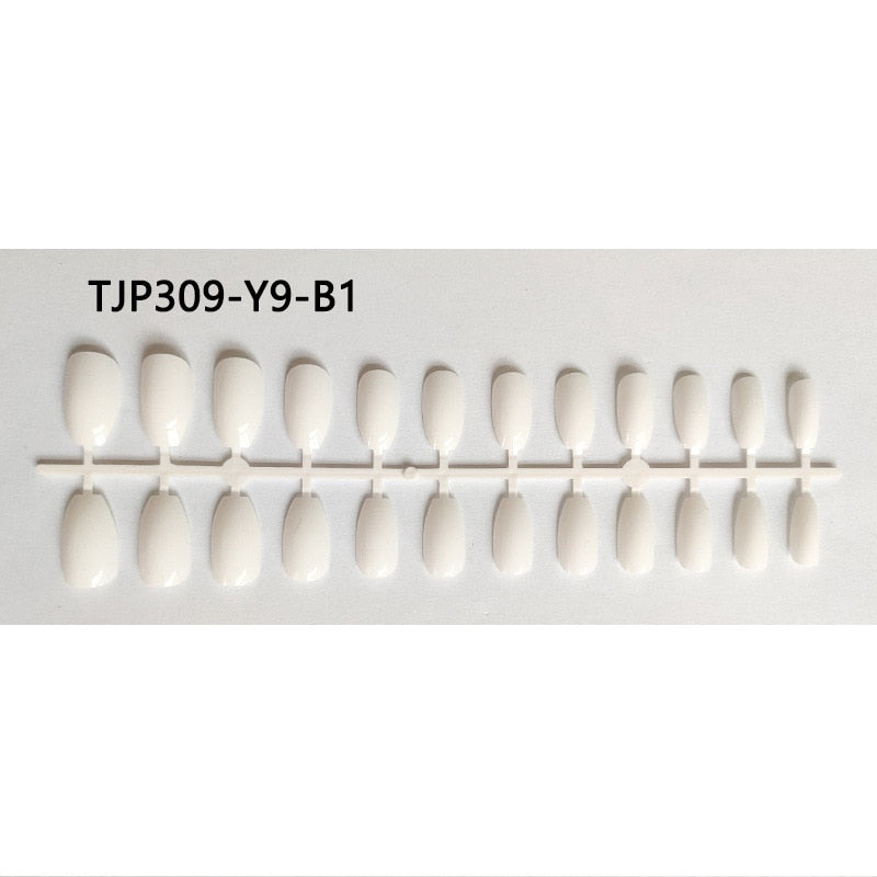 Matte False Nail Tips Solid Color Matte Super Long Coffin False Nail Ballet Press on Nails Tips for Artificial Fingernails