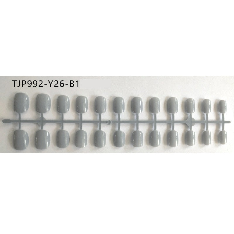 Matte False Nail Tips Solid Color Matte Super Long Coffin False Nail Ballet Press on Nails Tips for Artificial Fingernails