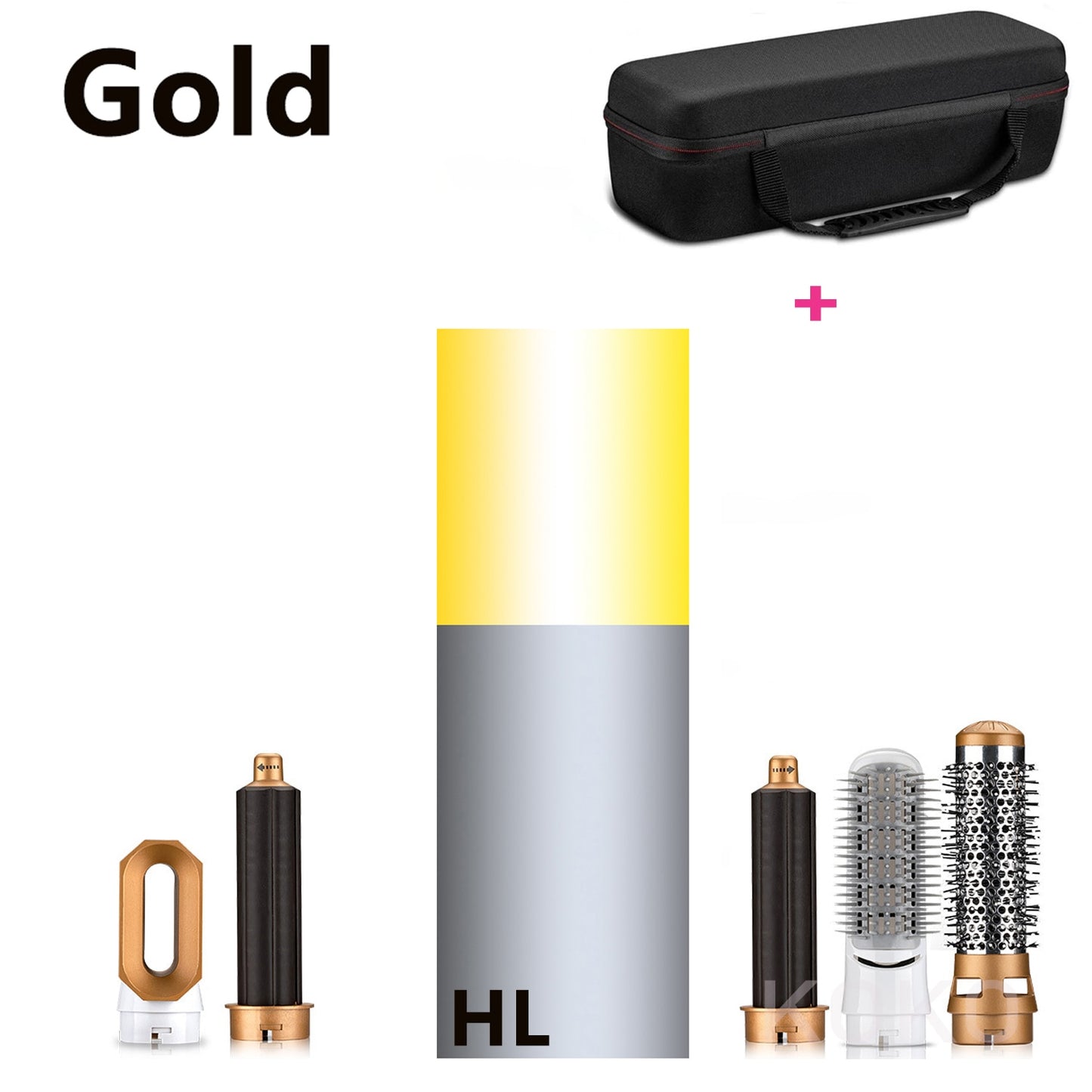 Hair Dryer 5 In 1 Electric Hair Comb Negative Ion Straightener Brush Blow Dryer Air Comb Curling Wand Detachable Brush Kit Home