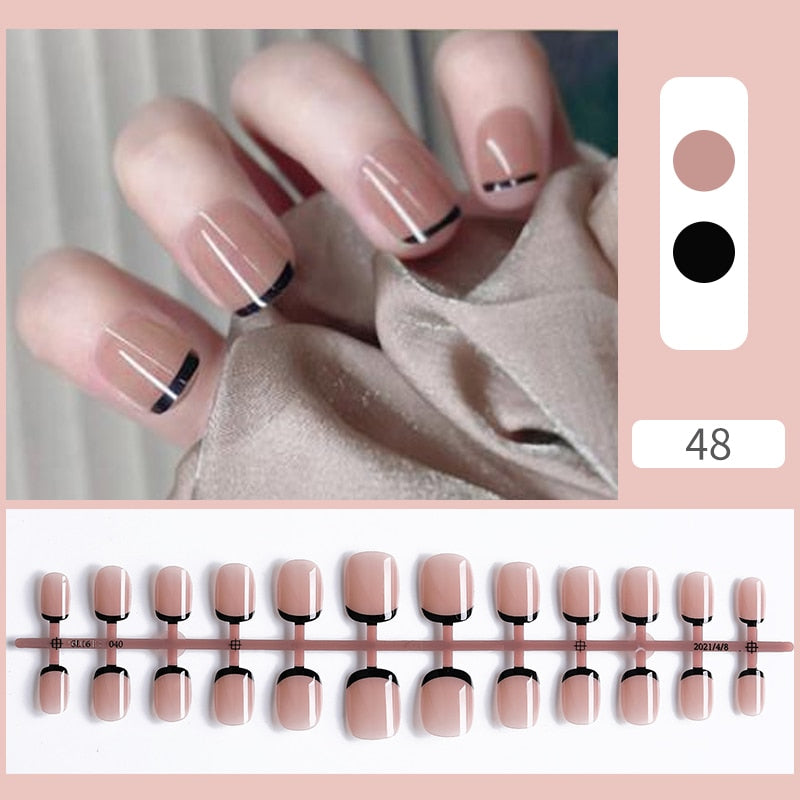 Matte False Nail Tips Solid Color Matte Super Long Coffin False Nail Ballet Press on Nails Tips for Artificial Fingernails