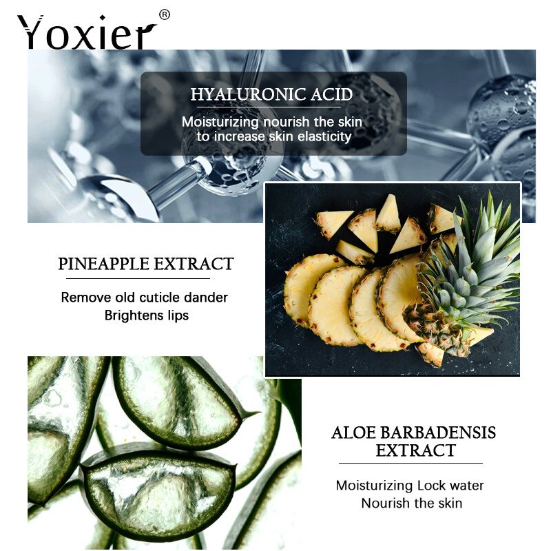 Efficient Lip Lightening Scrub Balm Remove Dull Lips Moisturizing Anti-Aging Anti-Cracking Hyaluronic Acid Brighten Black Lip