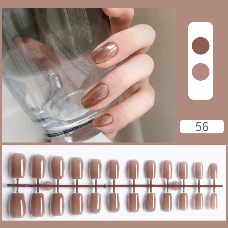 Matte False Nail Tips Solid Color Matte Super Long Coffin False Nail Ballet Press on Nails Tips for Artificial Fingernails