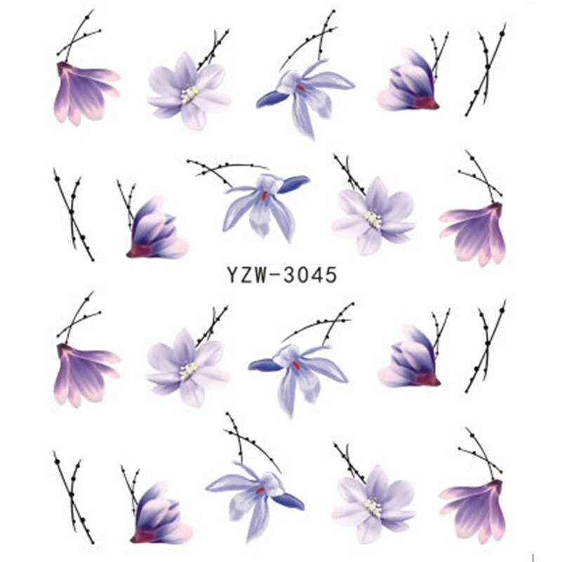 Single Sheet Nail Art Sticker Water Transfer Fruit Geometry Press On Nails Fake Nail Sticker Decoracion For Women