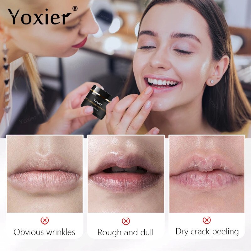 Efficient Lip Lightening Scrub Balm Remove Dull Lips Moisturizing Anti-Aging Anti-Cracking Hyaluronic Acid Brighten Black Lip