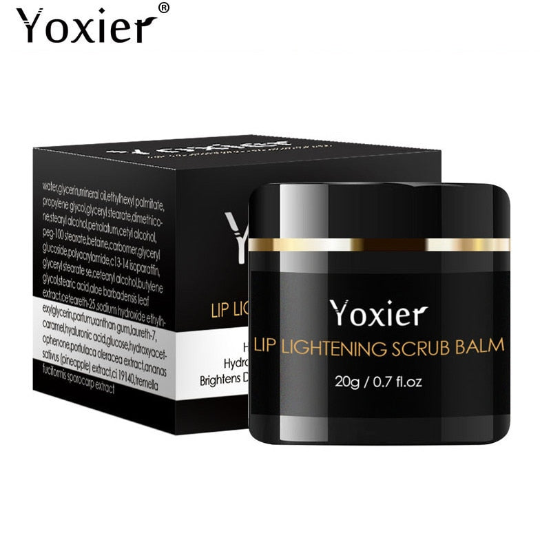 Efficient Lip Lightening Scrub Balm Remove Dull Lips Moisturizing Anti-Aging Anti-Cracking Hyaluronic Acid Brighten Black Lip