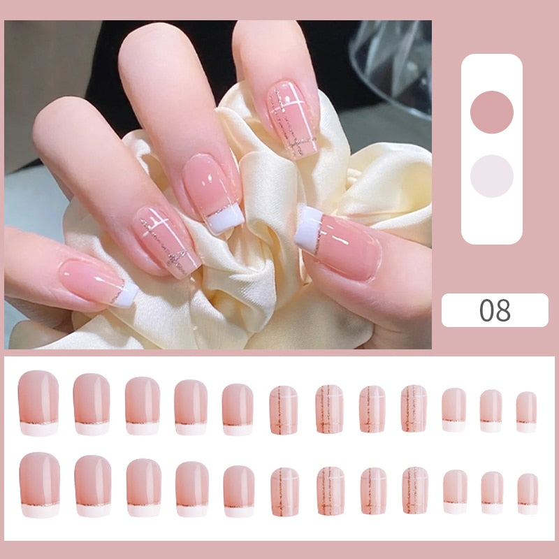 Matte False Nail Tips Solid Color Matte Super Long Coffin False Nail Ballet Press on Nails Tips for Artificial Fingernails