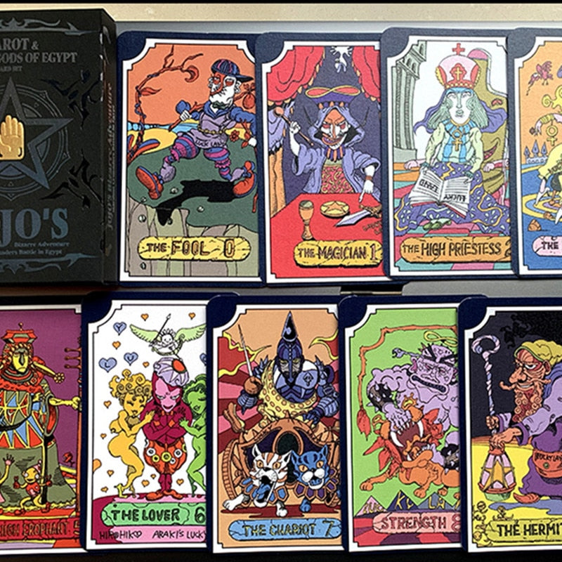 Anime JoJo's Bizarre Adventure Tarot Card 22 Grand Akana + 9 Royal Gods Cosplay 31pcs Tarot Card Prop Gift