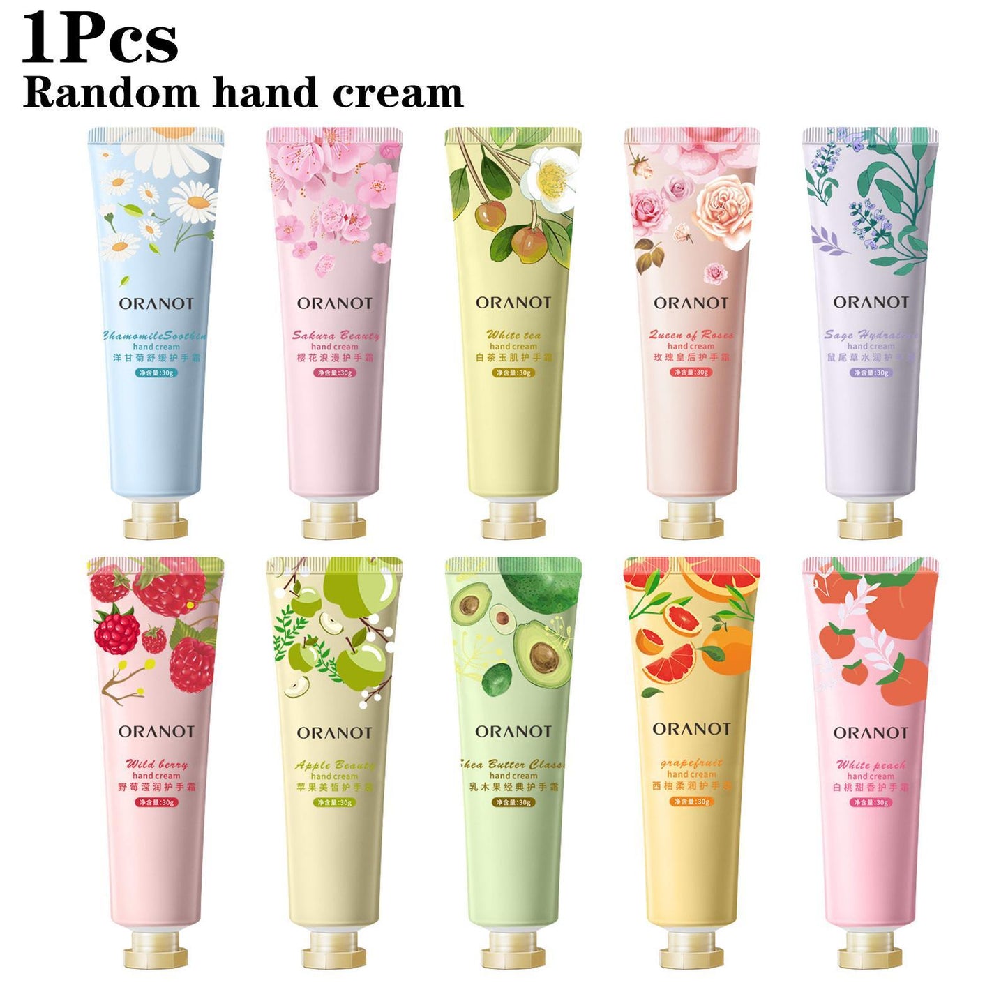 Hand Cream Gift Set 5pcs Hand Creams For Rough Dry Cracked Hands Moisturizing Not-greasy Care Hand Lotion Set For Men And Wome