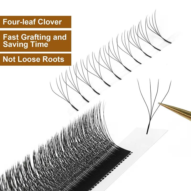 Quewel Lashes 3D/4D/5D/6D/8D 0.07 C/D W Shape Eyelash Extensions 8-14mm Natural Soft Professional Premade Fan Lash Cilios Y