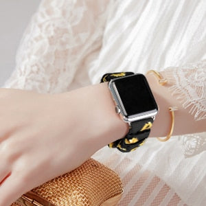 Scrunchie Elastic Band for Apple Watch 7 6 5 4 3 38 bands 40mm 42mm 44mm sport strap Bracelet for iwatch wrist series 7 45 41 mm