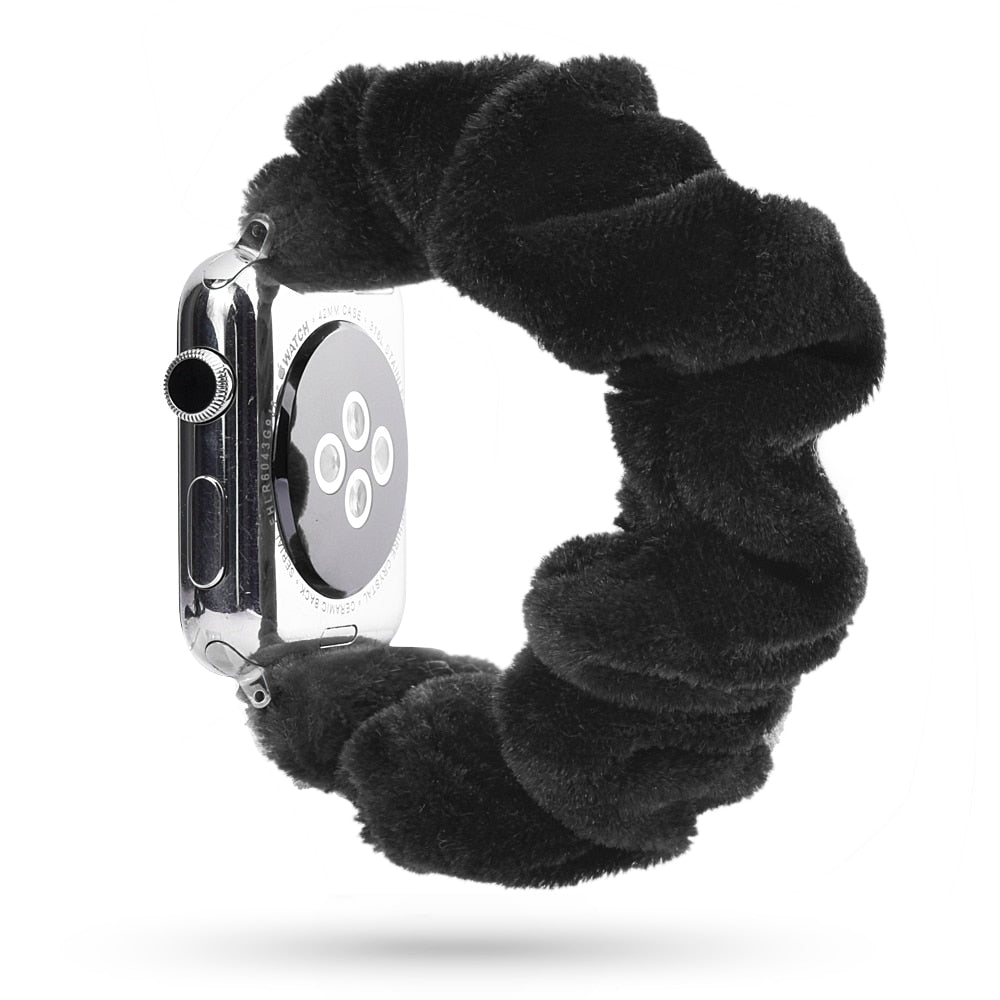 Scrunchie Elastic Band for Apple Watch 7 6 5 4 3 38 bands 40mm 42mm 44mm sport strap Bracelet for iwatch wrist series 7 45 41 mm