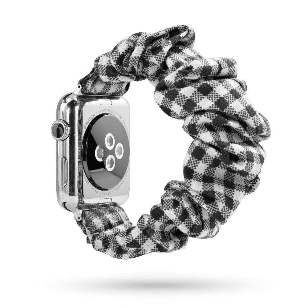 Scrunchie Elastic Band for Apple Watch 7 6 5 4 3 38 bands 40mm 42mm 44mm sport strap Bracelet for iwatch wrist series 7 45 41 mm