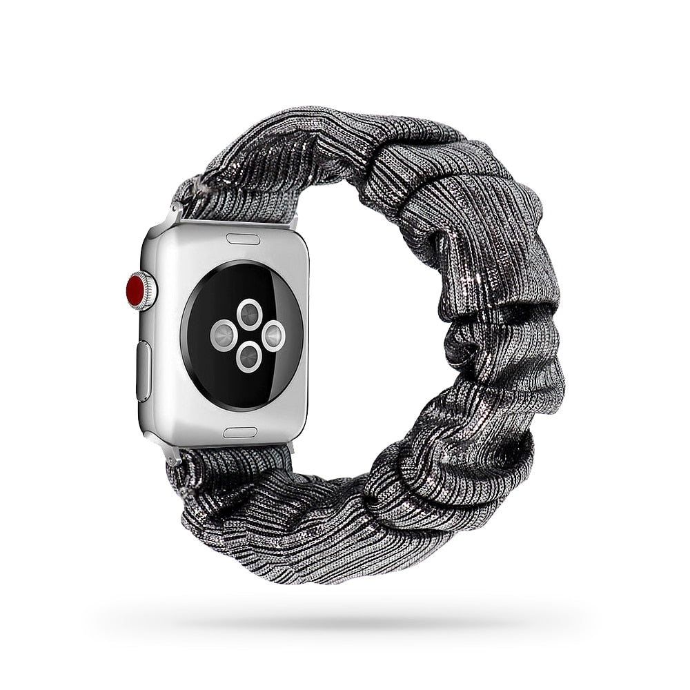 Scrunchie Elastic Band for Apple Watch 7 6 5 4 3 38 bands 40mm 42mm 44mm sport strap Bracelet for iwatch wrist series 7 45 41 mm