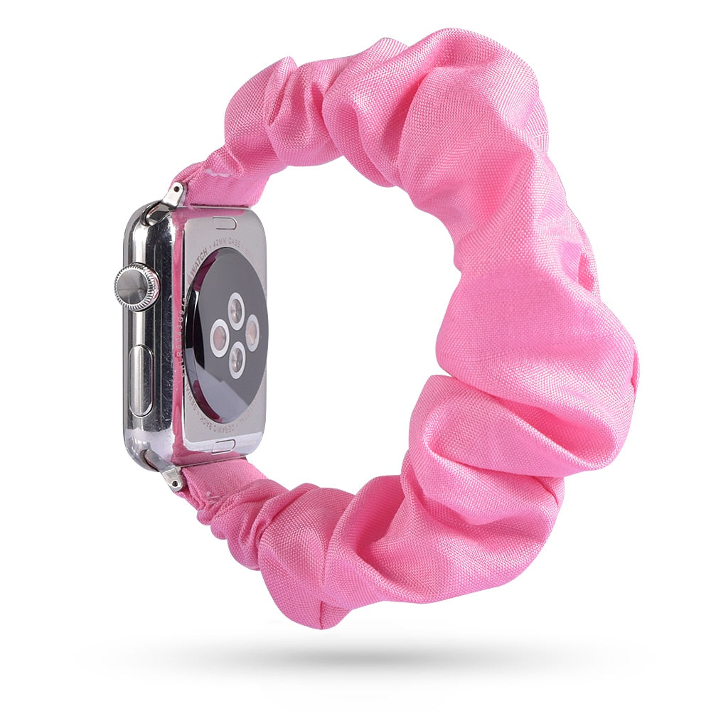 Scrunchie Elastic Band for Apple Watch 7 6 5 4 3 38 bands 40mm 42mm 44mm sport strap Bracelet for iwatch wrist series 7 45 41 mm