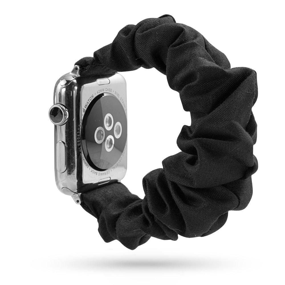 Scrunchie Elastic Band for Apple Watch 7 6 5 4 3 38 bands 40mm 42mm 44mm sport strap Bracelet for iwatch wrist series 7 45 41 mm