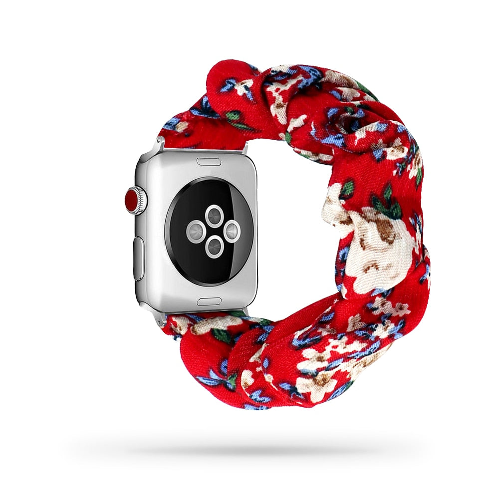 Scrunchie Elastic Band for Apple Watch 7 6 5 4 3 38 bands 40mm 42mm 44mm sport strap Bracelet for iwatch wrist series 7 45 41 mm