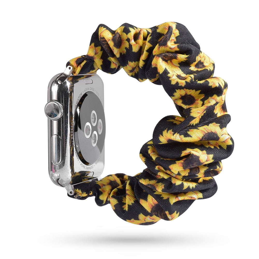 Scrunchie Elastic Band for Apple Watch 7 6 5 4 3 38 bands 40mm 42mm 44mm sport strap Bracelet for iwatch wrist series 7 45 41 mm