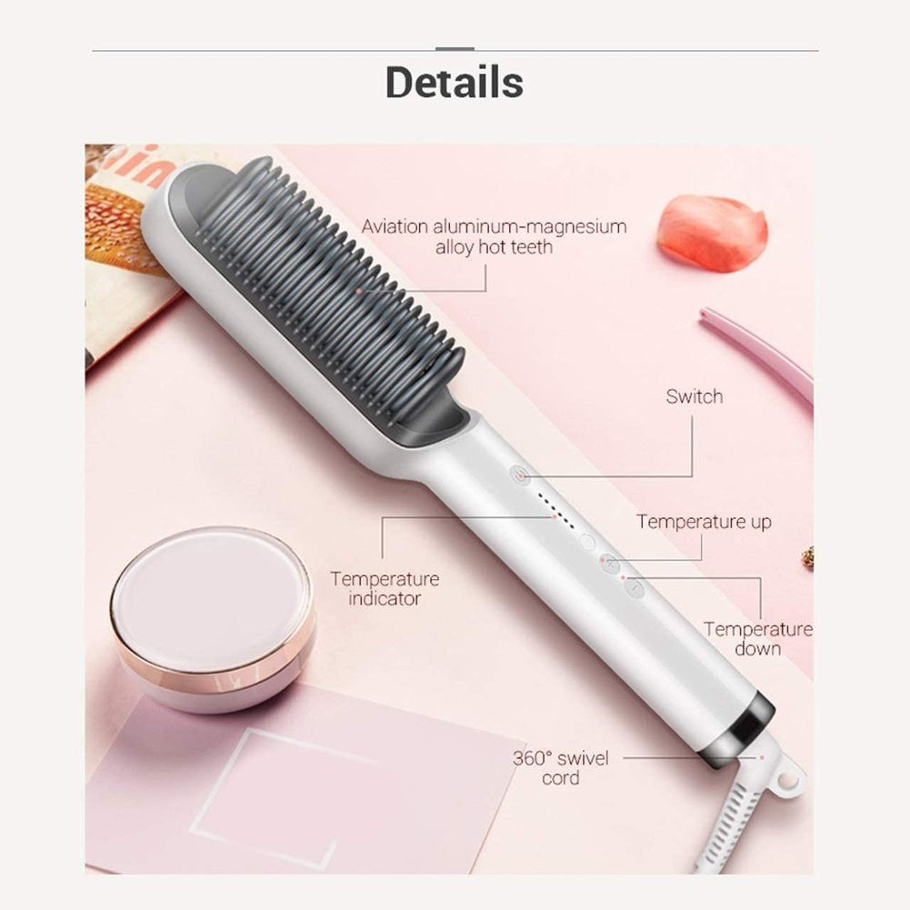 Multifunctional straightener straightener brush electric heat comb straightener curler hair fast modeling tool