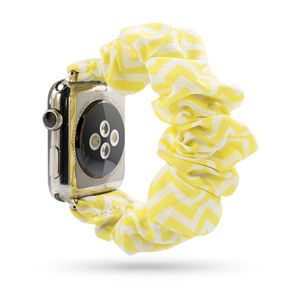 Scrunchie Elastic Band for Apple Watch 7 6 5 4 3 38 bands 40mm 42mm 44mm sport strap Bracelet for iwatch wrist series 7 45 41 mm