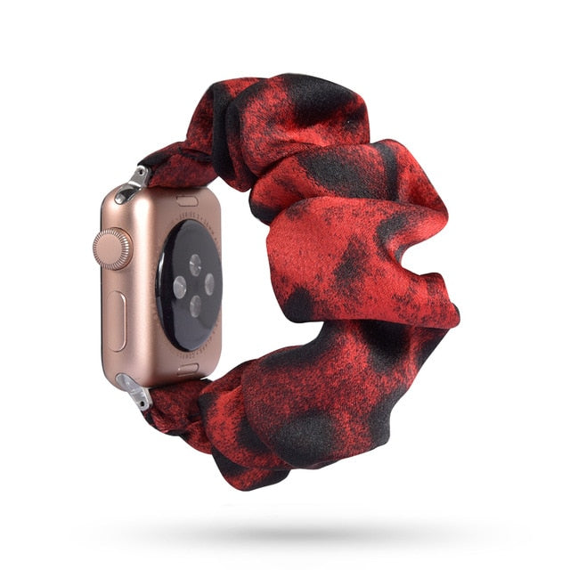 Scrunchie Elastic Band for Apple Watch 7 6 5 4 3 38 bands 40mm 42mm 44mm sport strap Bracelet for iwatch wrist series 7 45 41 mm