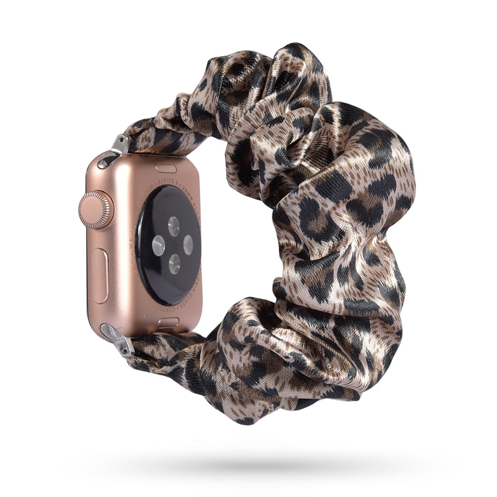 Scrunchie Elastic Band for Apple Watch 7 6 5 4 3 38 bands 40mm 42mm 44mm sport strap Bracelet for iwatch wrist series 7 45 41 mm