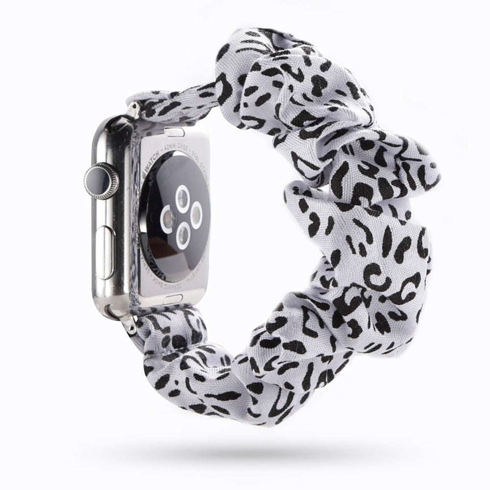 Scrunchie Elastic Band for Apple Watch 7 6 5 4 3 38 bands 40mm 42mm 44mm sport strap Bracelet for iwatch wrist series 7 45 41 mm