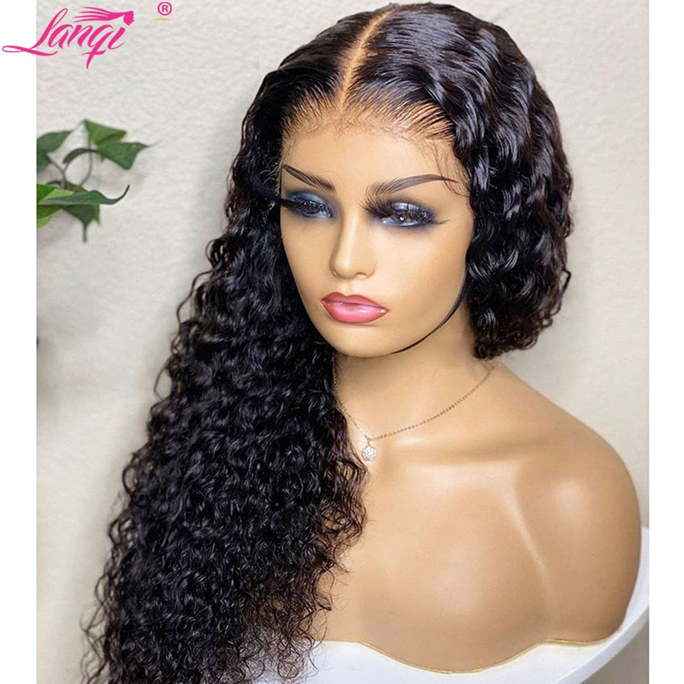 13x4 Lace Frontal Wig 30 Inch  Kinky Curly Lace Front Wig Closure Wig Brazilian Curly Lace Front Human Hair Wigs For Women