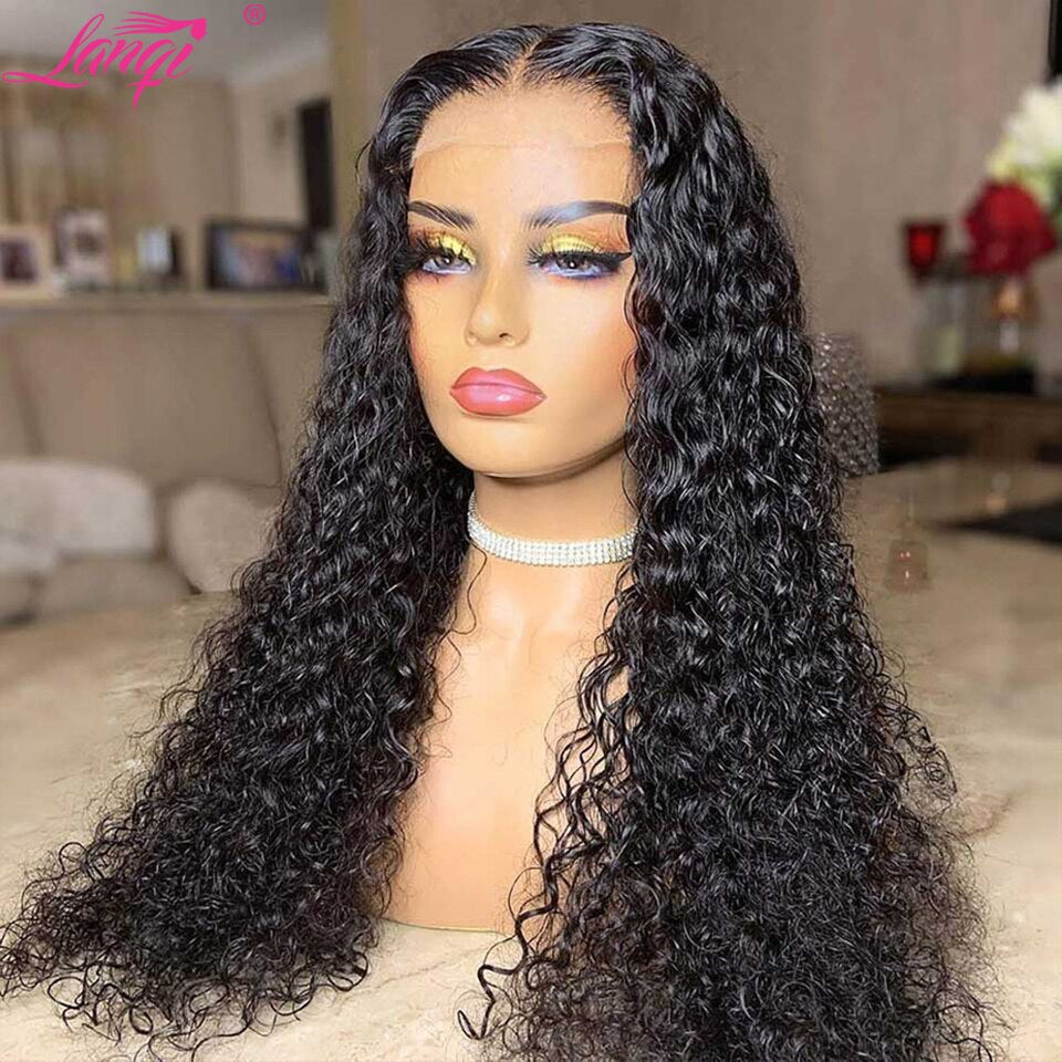 13x4 Lace Frontal Wig 30 Inch  Kinky Curly Lace Front Wig Closure Wig Brazilian Curly Lace Front Human Hair Wigs For Women