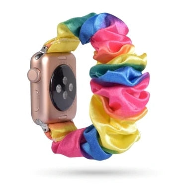 Scrunchie Elastic Band for Apple Watch 7 6 5 4 3 38 bands 40mm 42mm 44mm sport strap Bracelet for iwatch wrist series 7 45 41 mm