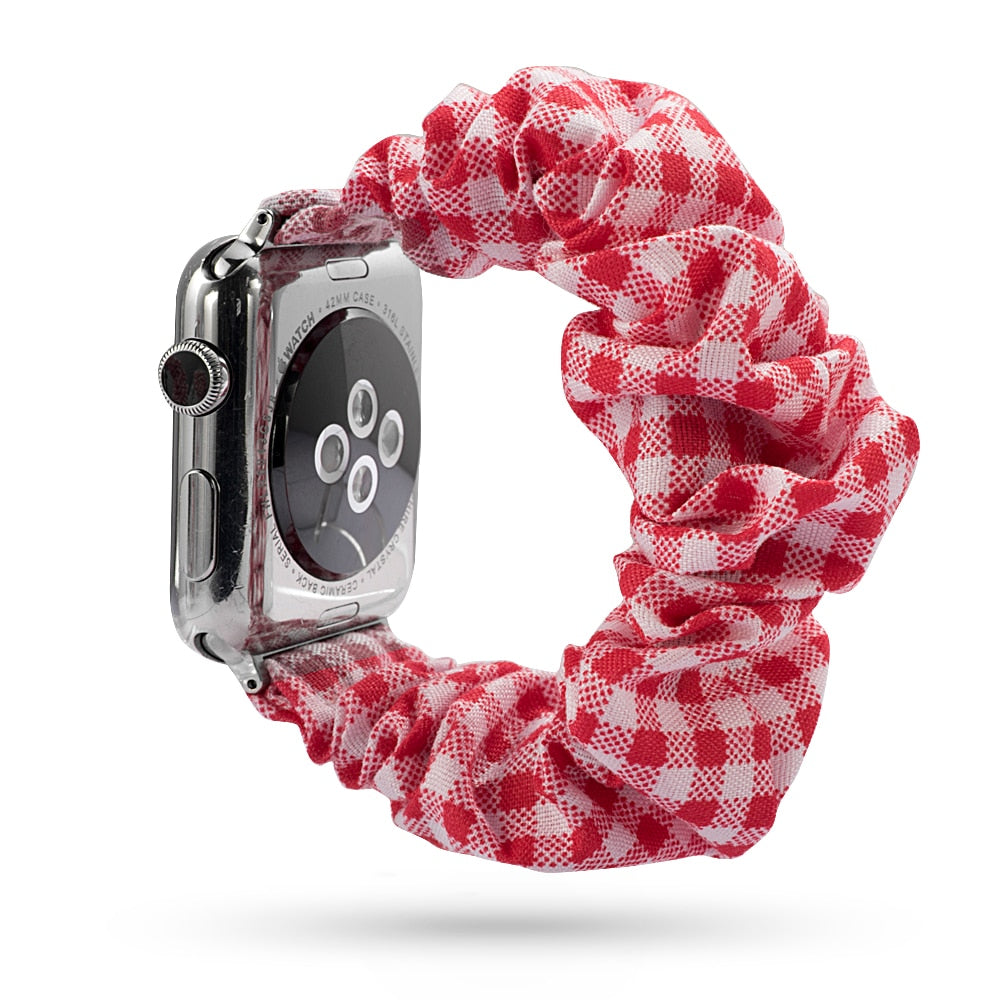 Scrunchie Elastic Band for Apple Watch 7 6 5 4 3 38 bands 40mm 42mm 44mm sport strap Bracelet for iwatch wrist series 7 45 41 mm