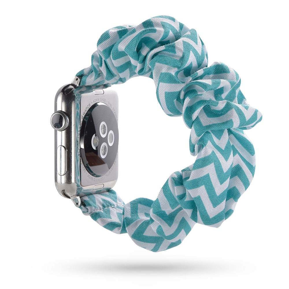 Scrunchie Elastic Band for Apple Watch 7 6 5 4 3 38 bands 40mm 42mm 44mm sport strap Bracelet for iwatch wrist series 7 45 41 mm