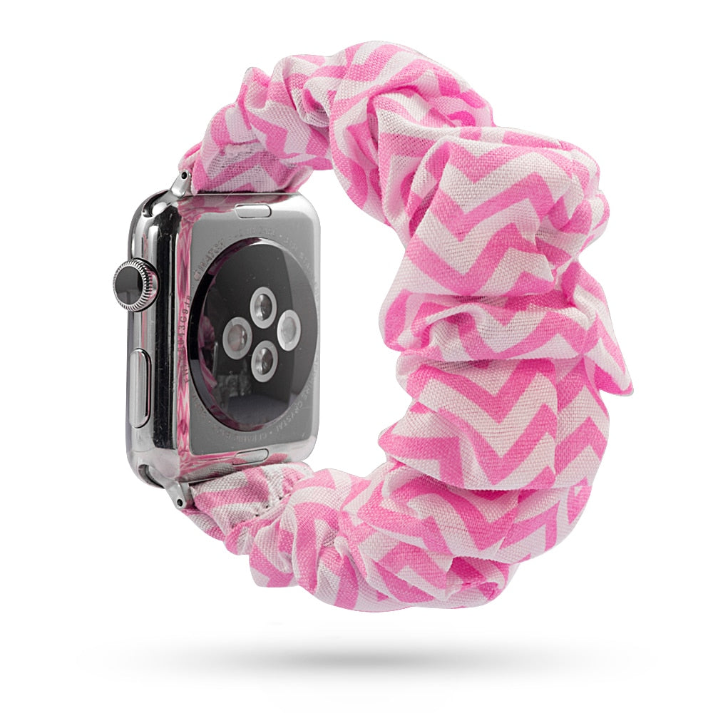 Scrunchie Elastic Band for Apple Watch 7 6 5 4 3 38 bands 40mm 42mm 44mm sport strap Bracelet for iwatch wrist series 7 45 41 mm