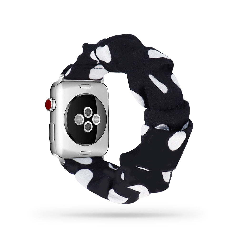 Scrunchie Elastic Band for Apple Watch 7 6 5 4 3 38 bands 40mm 42mm 44mm sport strap Bracelet for iwatch wrist series 7 45 41 mm