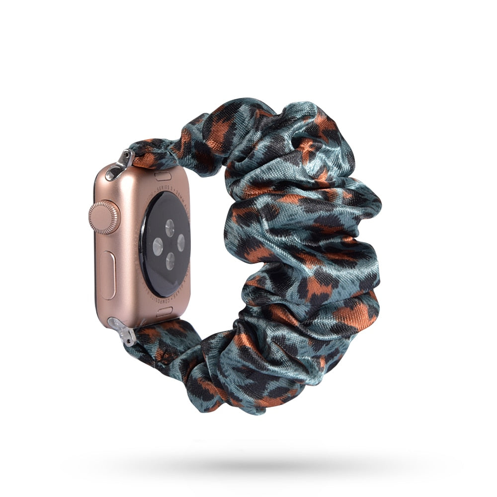 Scrunchie Elastic Band for Apple Watch 7 6 5 4 3 38 bands 40mm 42mm 44mm sport strap Bracelet for iwatch wrist series 7 45 41 mm