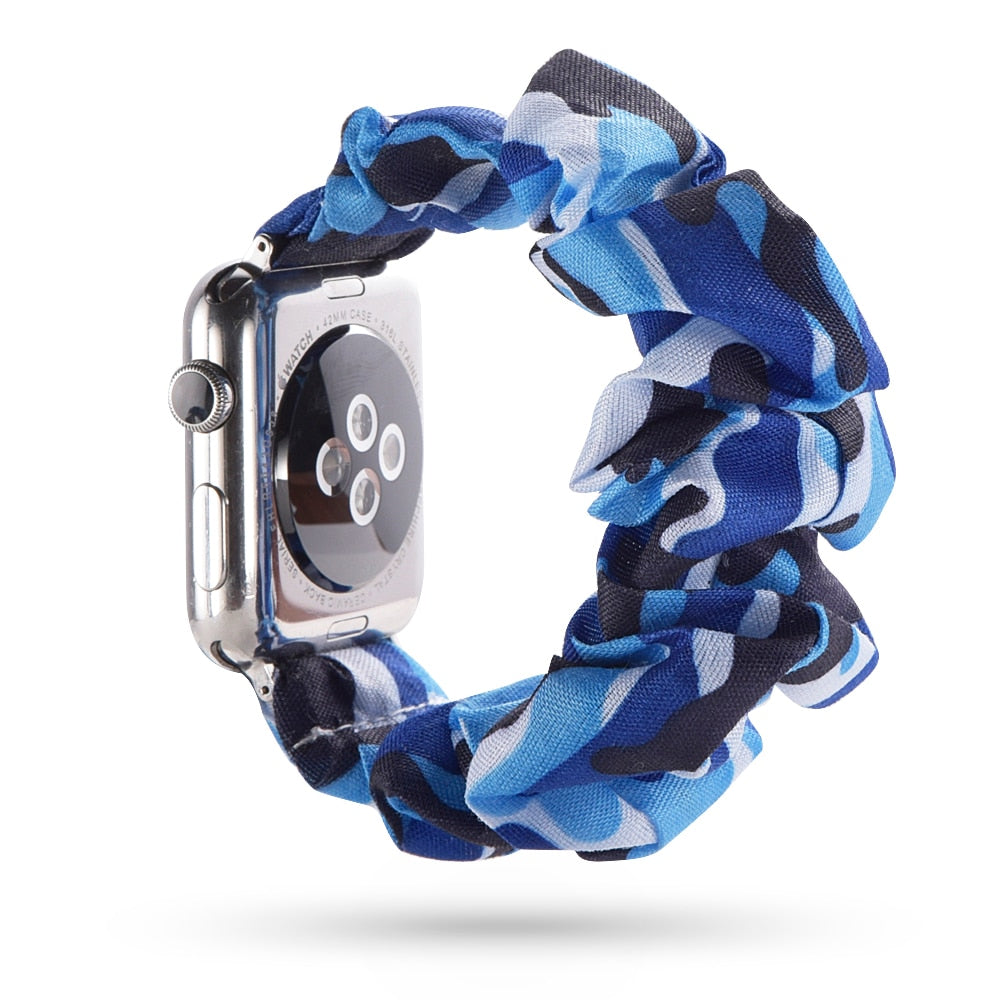 Scrunchie Elastic Band for Apple Watch 7 6 5 4 3 42mm 44mm sport strap Bracelet for iwatch wrist series 7 45 41 mm