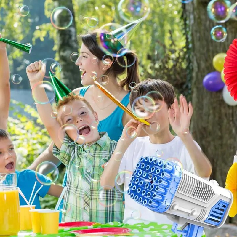 36-Hole Bubble Maker Handheld Electric Giant Bubbles Maker Machine Handheld Colorful Bubbles Maker Toy Outdoor Party Wedding