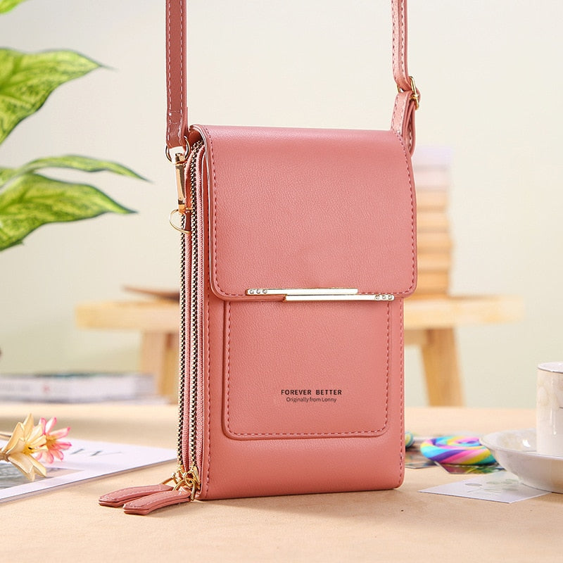 Fashion Handbag Bag of Women Soft Leather Women's Bag Small Wallets Touch Screen Cell Phone Purse Crossbody Shoulder Bag