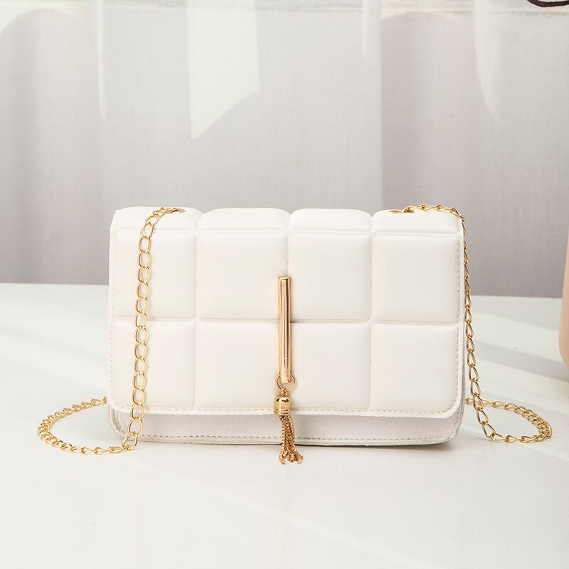 Tassel Bag Bags for Women PU Leather Shoulder Bags Women Chain Rhomboid Crossbody Bags Trend Handbags Phone