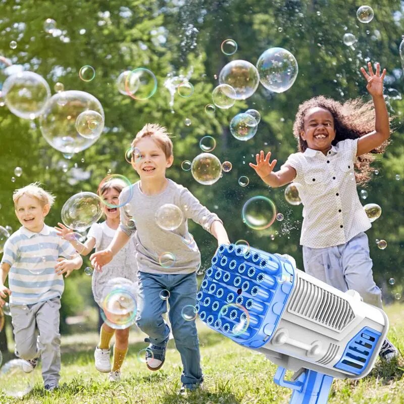 36-Hole Bubble Maker Handheld Electric Giant Bubbles Maker Machine Handheld Colorful Bubbles Maker Toy Outdoor Party Wedding