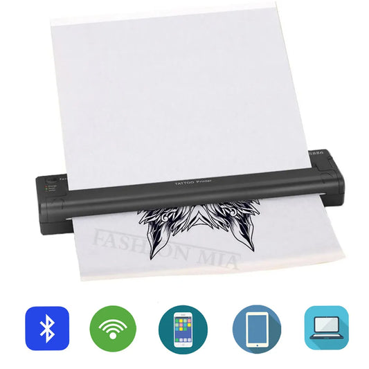 Wireless Bluetooth Tattoo Printer Tattoo Machine Copier Stencil Maker for Tatu Photos Thermal Transfer Paper Copy Line Printing