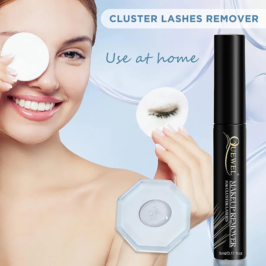 Quewel 5ml Lash Clusters Glue Remover Eyelash Remover For Individual Cluster Lashes Gentle Eye Cleanser For Removal Of False Eye