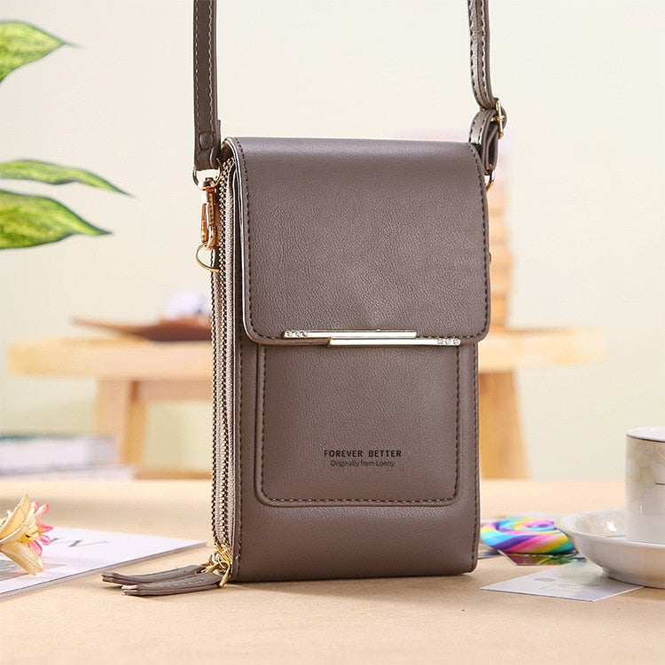 Fashion Handbag Bag of Women Soft Leather Women's Bag Small Wallets Touch Screen Cell Phone Purse Crossbody Shoulder Bag