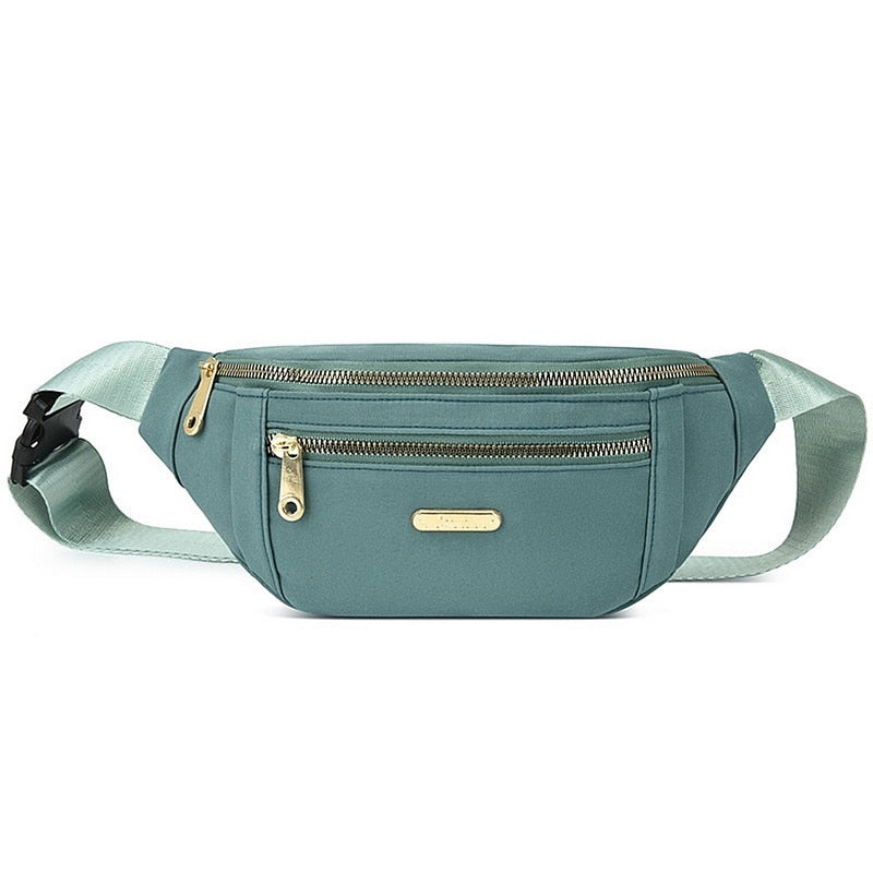 Women Plaid Waist Bag Female Oxford Waterproof Belt Bags Designer Crossbody Chest Bag Ladies Fashion Fanny Pack Banana Hip Purse